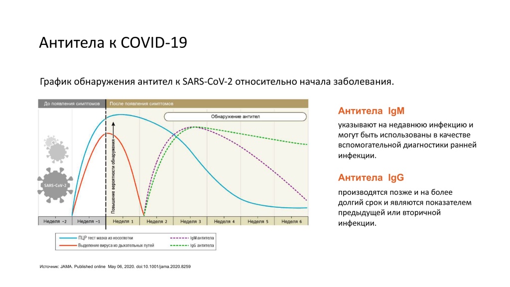 График антител к коронавирусу